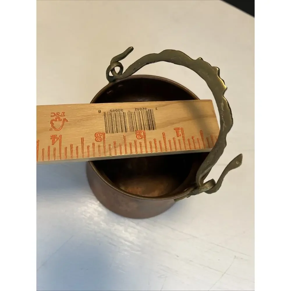 Vintage Turkish Solid Copper Pot Kettle 3-1/4